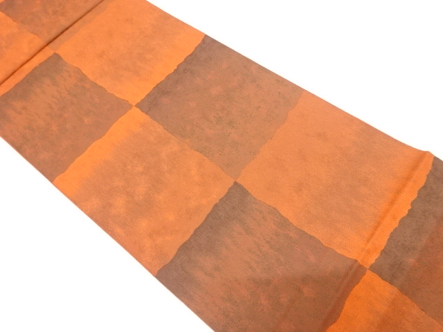 JAPANESE FUKURO OBI / WOVEN ABSTRACT CHECKERED